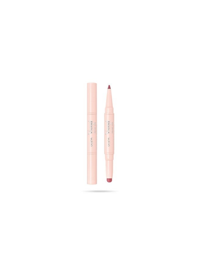 PUPA Milano Vamp! Creamy Duo, 008 Vintage Rose, 1 Pc - 2 In 1 Lipstick And Lip Pencil - Long Lasting - Lightweight - No-Transfer - Smooth Texture - Highly Pigmented - Image 1