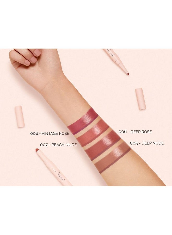 PUPA Milano Vamp! Creamy Duo, 008 Vintage Rose, 1 Pc - 2 In 1 Lipstick And Lip Pencil - Long Lasting - Lightweight - No-Transfer - Smooth Texture - Highly Pigmented - Image 3