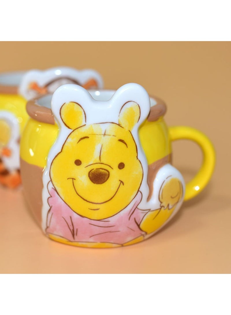 ديزني طقم أكواب سيراميك ويني ذا بوه آند تيجر – تصميم وعاء العسل، كوبان قهوة وشاي سعة 475 مل، أدوات شرب عالية الجودة قابلة للتجميع، طقم هدايا للأطفال والكبار - Image 5