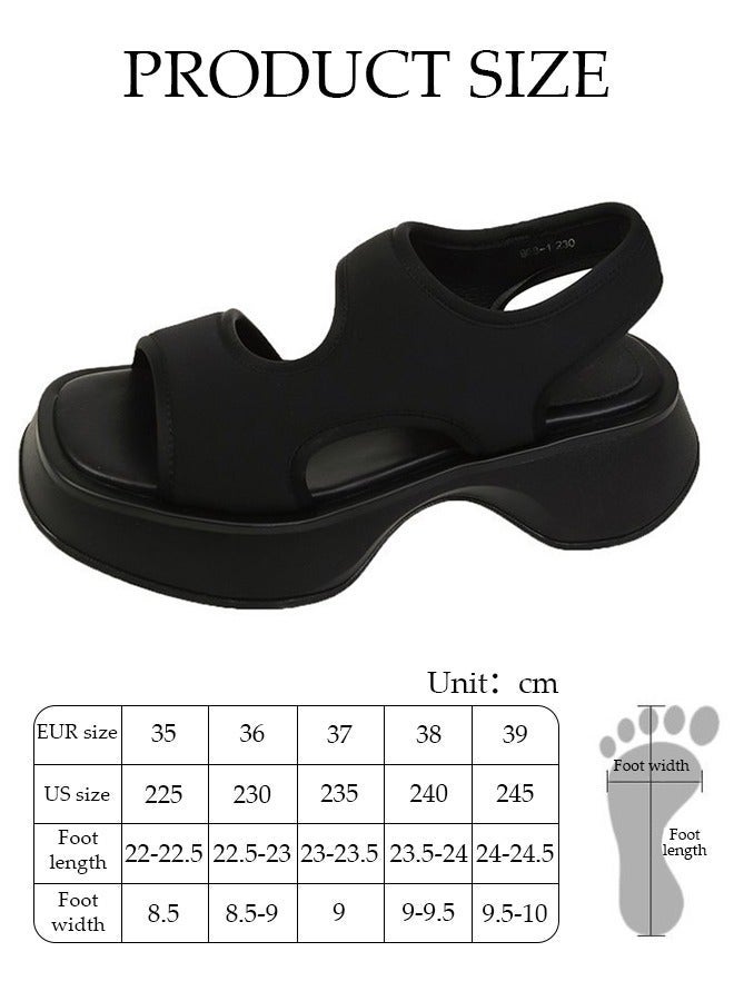 DUNISO Women's Summer Walking Sandals Air Cushion Support Platform Ankle Strap Shoes Comfortable Casual Wedge Sandals Beach Sandals - Image 2