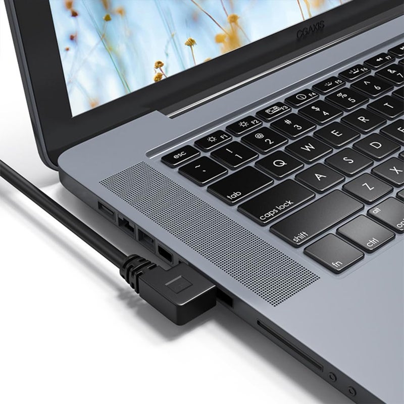 90 Degree USB 2.0 Extension Cable Male to Female Short Cable for Laptop Keyboard Printer and More 10CM - Image 2