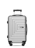 MNUK Pilgrimage Carry-on Luggage | Hardside Soft Handle Trolley with TSA Lock | 360° 4 Wheeler| Cabin-20 Inch, Silver