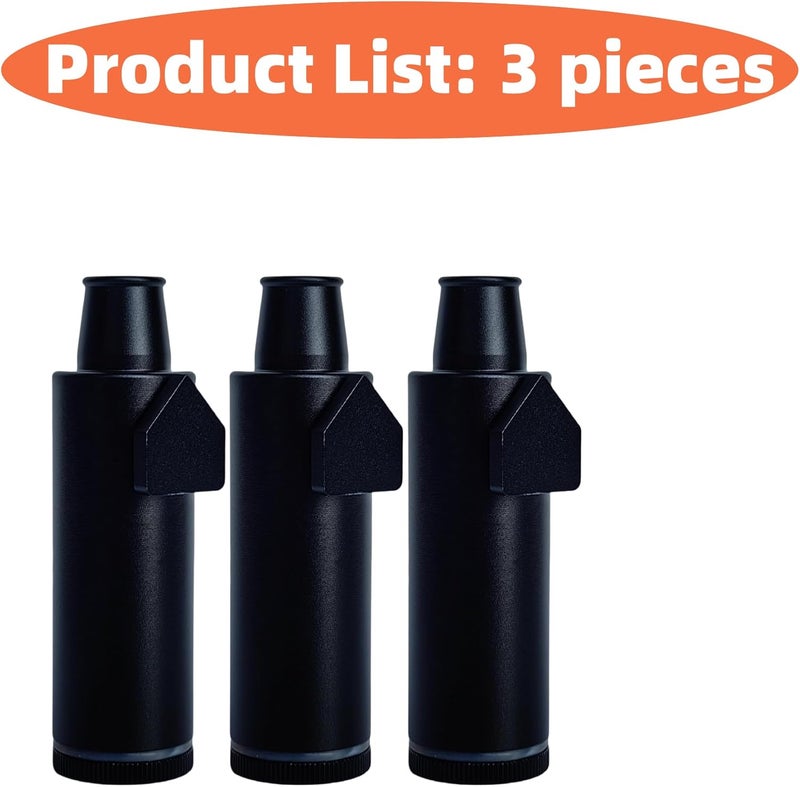 OakMsOik OMO High-capacity Metal Ieak-proof Bottle (3nd Generation Upgrade Version) (Black）Pepper Shaker (3 pack) - Image 2