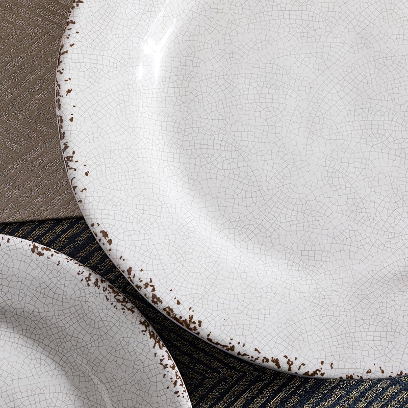 ZAROCRUS Rustic Melamine Dinner Plates 11 inch Melamine Plates Set of 6 Large SaladDessert Plates Unbreakable Colorful Serving Dishes Set for Indoor and Outdoor Assorted Color - Image 3