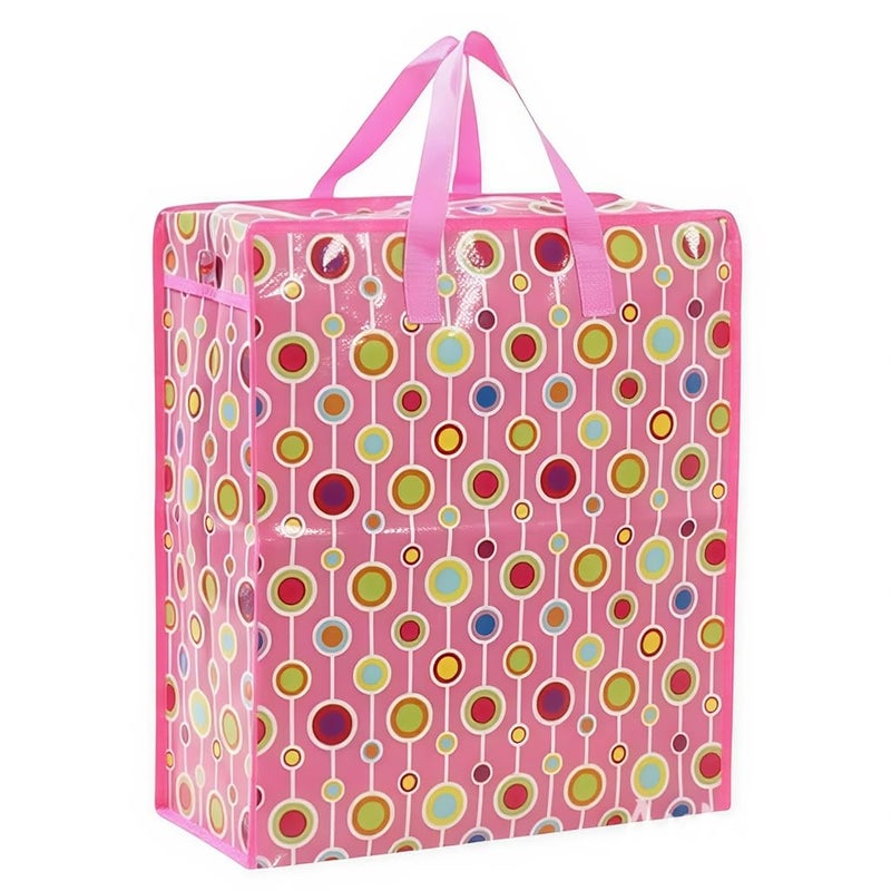 Large Storage Bag for Comforters, Blankets, Clothes – 70x80x25 cm – Zippered Organizer for Wardrobe, Closet, or Underbed Use – Multicolor – Foldable & Durable Fabric - Image 3
