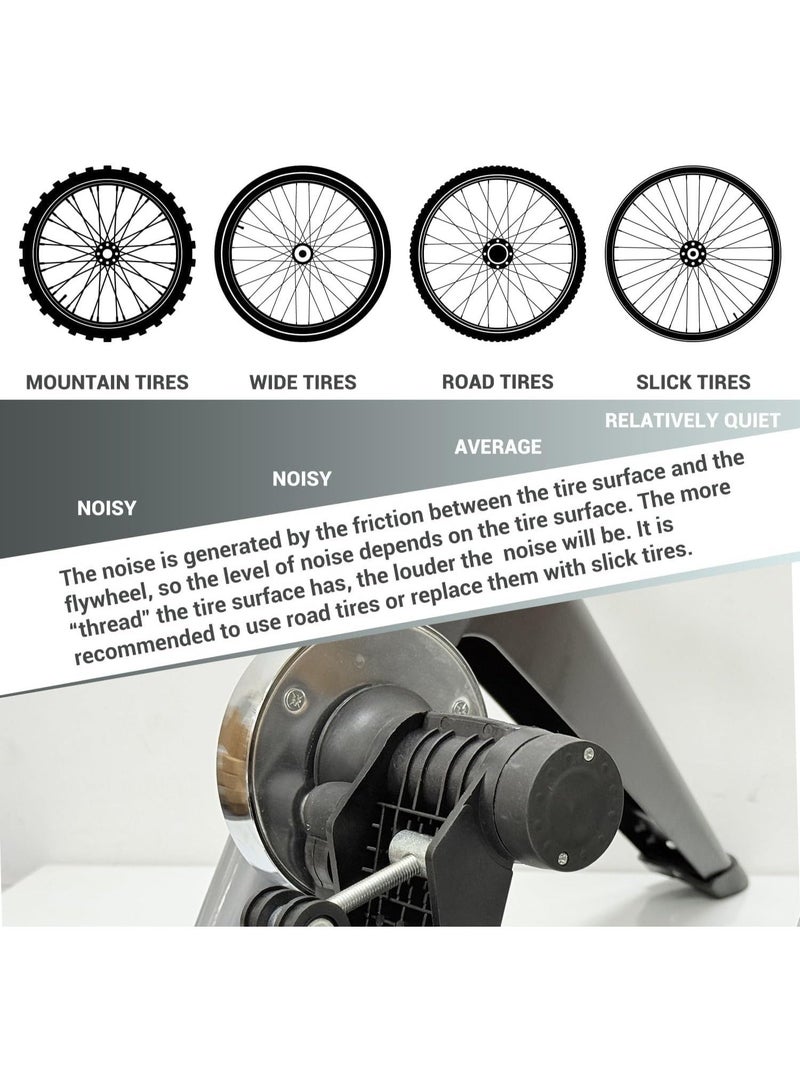 YOUWE7 Bike Trainer - Portable Fluid Stationary Bike Stand for Indoor Riding, Bike Trainer Stand with 26-29" & 700C Wheels, Quick Release Lever & Adjustable Rubber Feet,Upgraded Foldable Storage - Image 3
