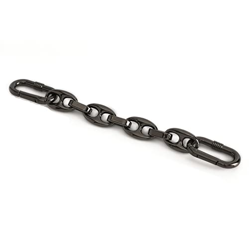 Yichain Metal Purse Chain Strap Extender for Accessory Charms,Lengthen Crossbody Shoulder Handbags Strap(No.1 Black Grey) - Image 1