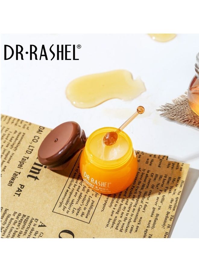DR. RASHEL Honey and Shea Butter Nourishing Lip Balm Repairing and Soothe Lips Yellow 8grams - Image 4