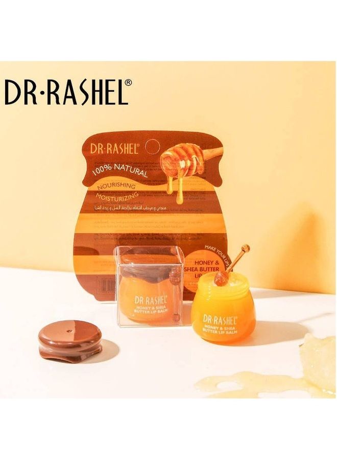 DR. RASHEL Honey and Shea Butter Nourishing Lip Balm Repairing and Soothe Lips Yellow 8grams - Image 5