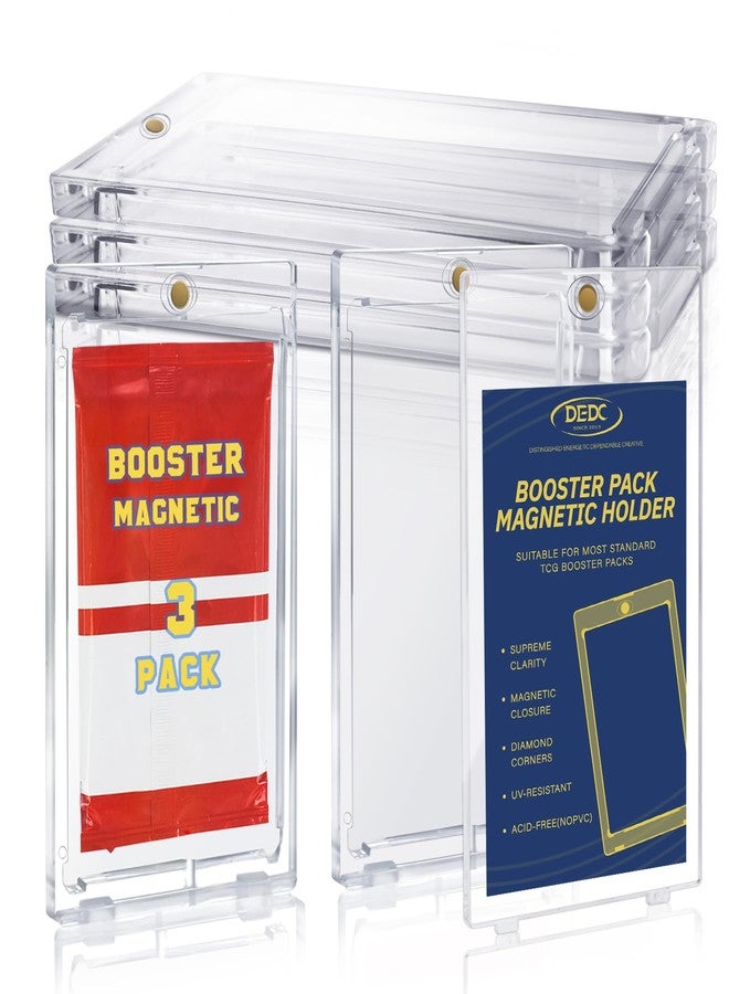 DEDC 3-Pack Booster Pack Protector One Touch Card Holder- UV Magnetic Booster Bundle Case Booster Pack Case Display Holder - Image 1
