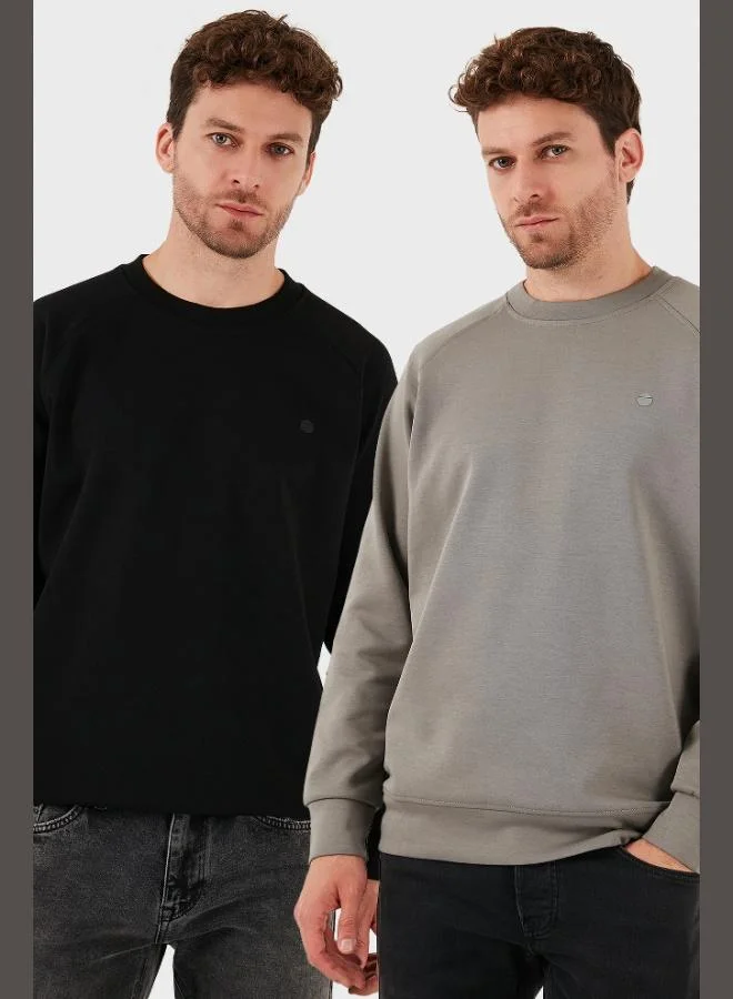 Buratti Stretch Cotton Relaxed Fit Crew Neck 2-Pack Sweat Men's SWEAT 5901210S2