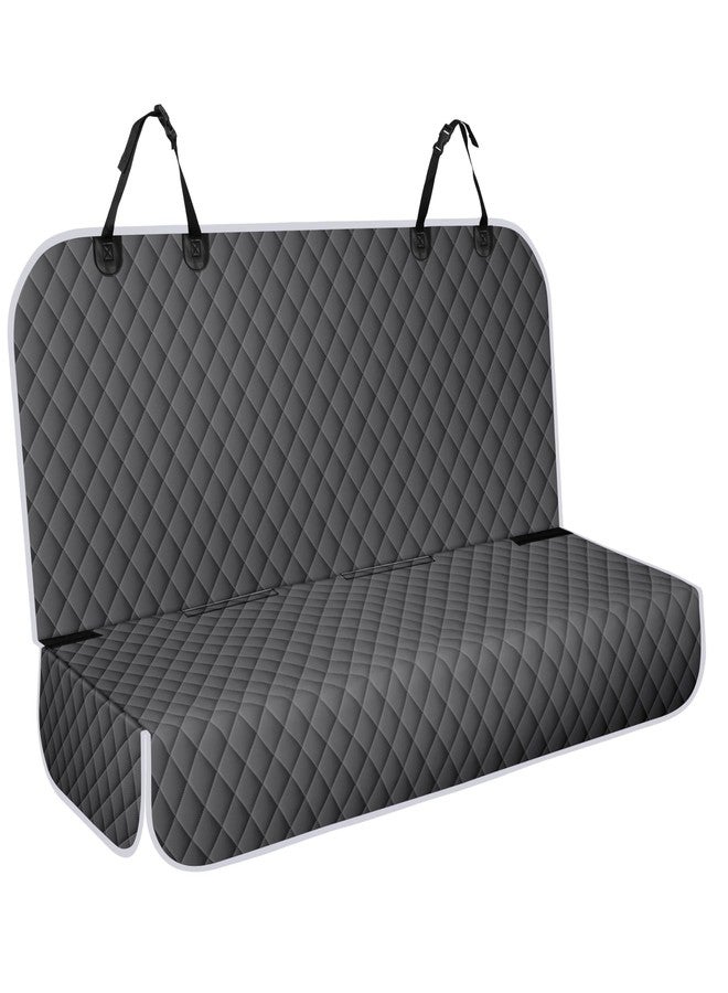 NECKORY Backseat Cover for Dogs, Waterproof and Non-Slip Pet Bench Seat Covers, Car Seat Protector for Back Seat, Universal Size Rear Car Seat Cover Fits Cars, Trucks and SUVs, L-Charcoal Grey&Grey - Image 1
