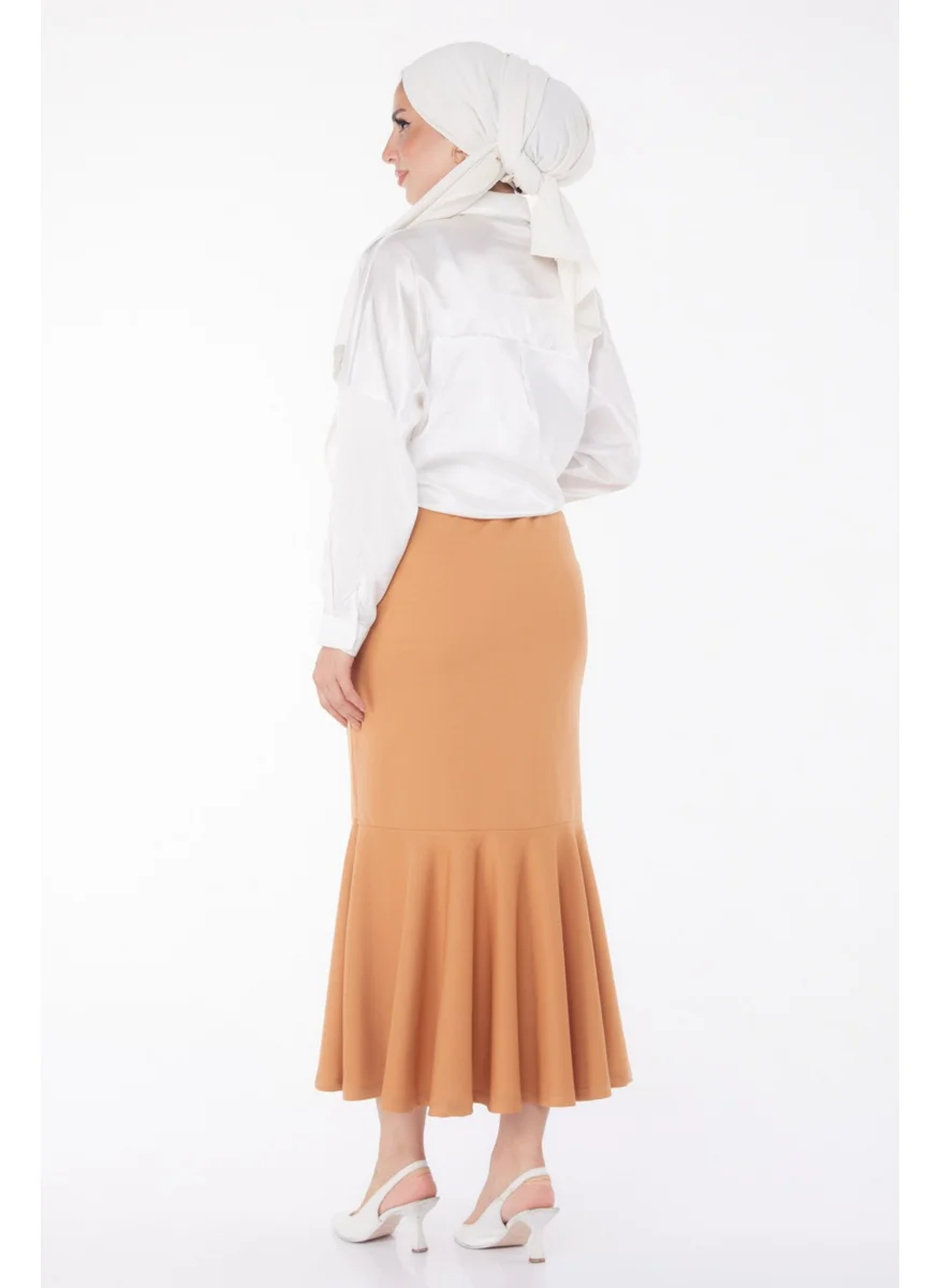 Tofisa Plain Medium Women's Tan Skirt - 23644