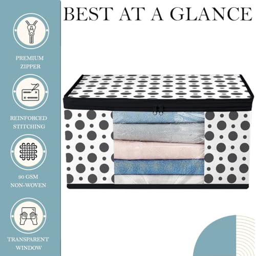 AARON INC Set of 2 Saree Cover Storage Bag for Clothes Zip Closure Saree Bags Wardrobe Organizer For Cloth Transparent Window Sadi Clothing Cover Wedding Lehenga Bag Multicolor Pack of 2 - Image 3