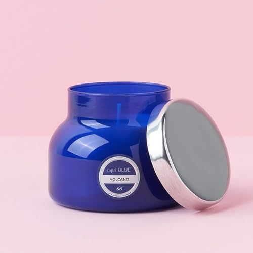Capri Blue Volcano Scented Candles - Luxury Glass Jar Candles for Home Scented with Tropical Fruit & Sugared Citrus - Soy Wax Blend - Capri Blue Volcano - Blue Color (8 oz) - Image 2