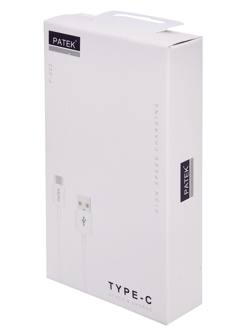 بديك Patek P-222 USB Type-C Data Cable مع 1M Lenth - Image 4