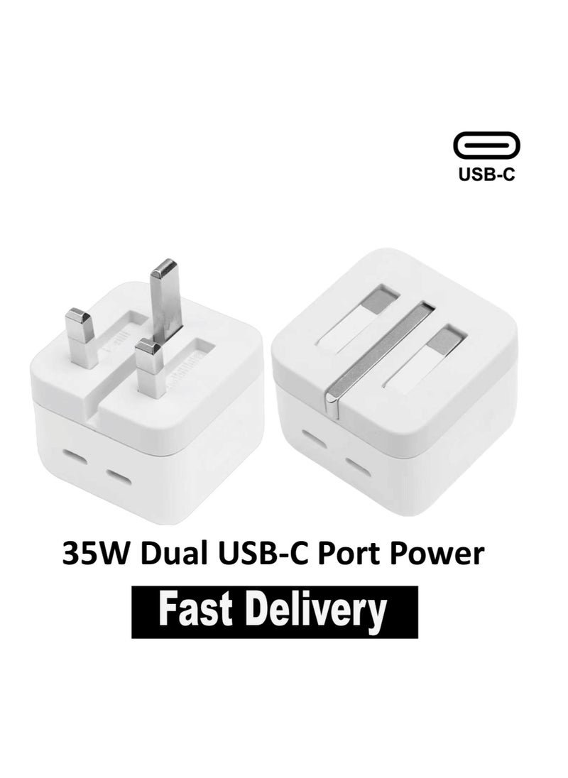 ELTRAZONE Type C Pd Wall Charger (Dual Usb-C Ports For 35W Per Port Fast Power Delivery Enabled Charging For Iphone 14 13, 12, 12 Pro, 12 Pro Max, Mini, Ipad Pro, Galaxy, And More)  - Image 2