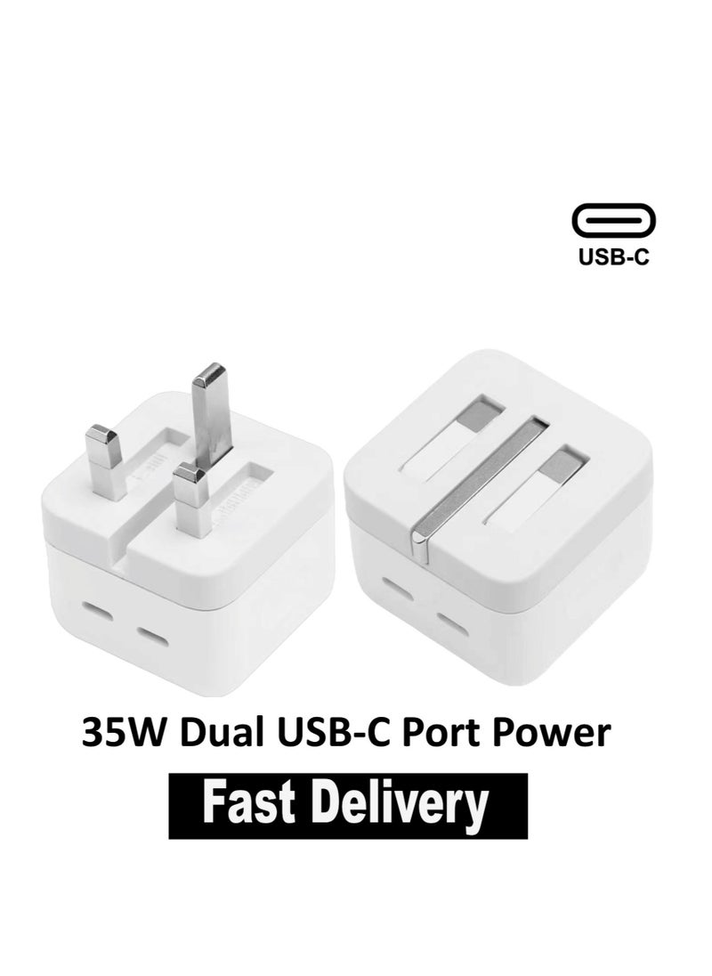 ELTRAZONE Type C Pd Wall Charger (Dual Usb-C Ports For 35W Per Port Fast Power Delivery Enabled Charging For Iphone 14 13, 12, 12 Pro, 12 Pro Max, Mini, Ipad Pro, Galaxy, And More)  - Image 4