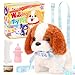 Tagitary Plush Toys Puppy Electronic Toy Walking and Barking DogsTail Wagging Fake Dog Interactive Dog Toy for Kids with LeashEaster Christmas Birthday Gift for Toddlers Kids - Image 2