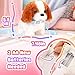 Tagitary Plush Toys Puppy Electronic Toy Walking and Barking DogsTail Wagging Fake Dog Interactive Dog Toy for Kids with LeashEaster Christmas Birthday Gift for Toddlers Kids - Image 4