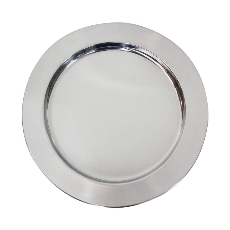 Kazozobi 13 Stainless Steel Handmade Charger Plates Silver Charger Plates Metal Silver Chargers for Dinner Plates Plate Chargers Set of 6