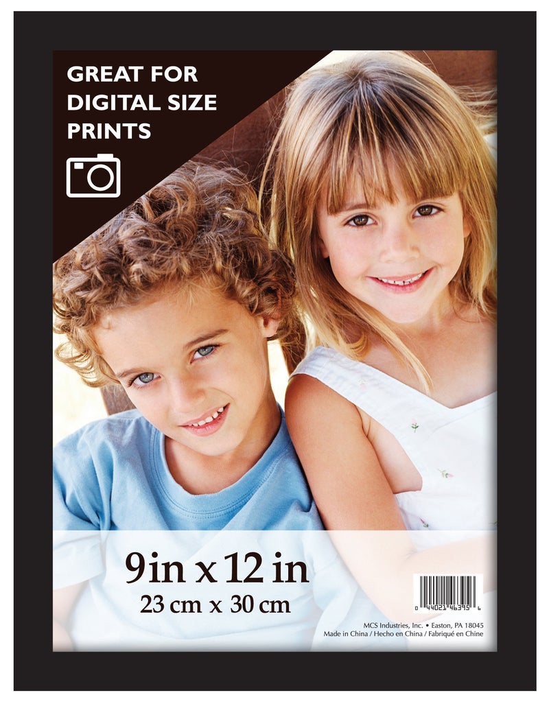 MCS 9x12 Inch Gallery Wood Wall Frame Black 46395