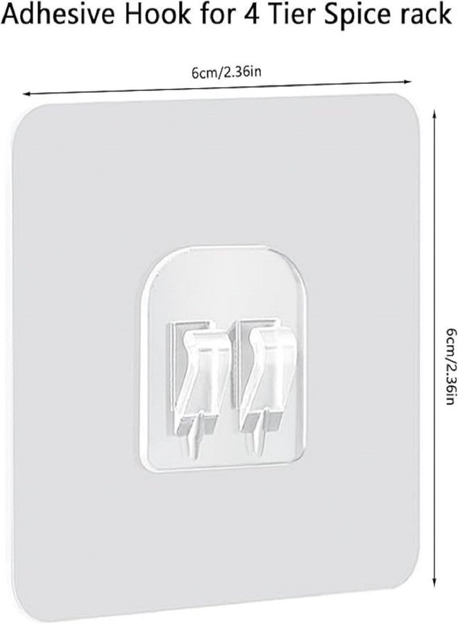 QEXLE Seamless Adhesive Wall Mount Holder–Transparent Heavy Duty Sticky Hooks for Kitchen, Bathroom, Living Room & Office–Damage-Free Organizer for Racks, Shelves, Towel Bars & Accessories-Pack of 10 - Image 3