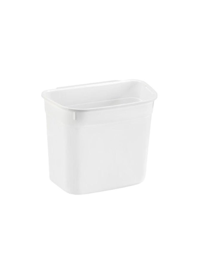 Dunya Plastik Hanging kitchen dustbin bucket 7 liter waste bin for cabinet doors space saving garbage container for food scraps & trash 27.8 x 17.8 x 23.3 cm white - Image 4