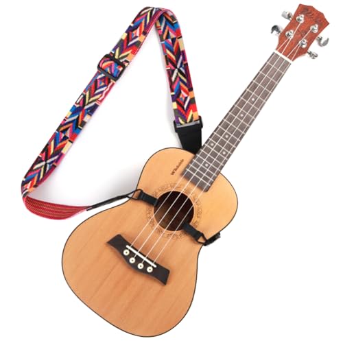 Cheerock Adjustable Ukulele Strap, No-Drill Ukulele Straps Adult Size, Easy to Use with Double J Hooks, Ukulele Accessories - Image 2