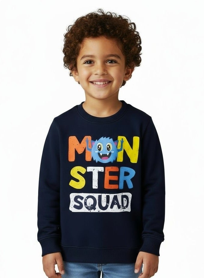 بيبي كو سويت شيرت ميلتون أزرق ركحلي مونسترز - Image 1