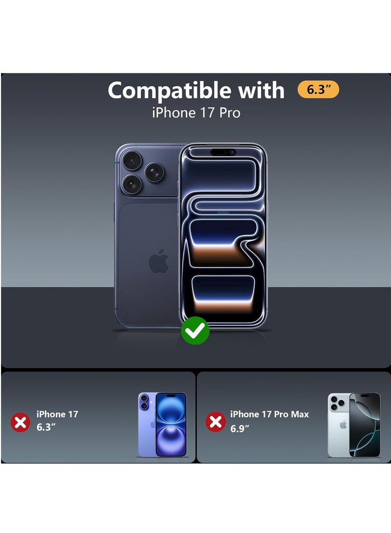 بورتوني غطاء آيفون 17 برو شفاف نحيف مقاوم للخدش ومضاد للسقوط لهاتف آيفون 17 برو حافظة هاتف واقية مضادة للصدمات لهاتف آيفون 17 برو 6.3 بوصة - Image 2