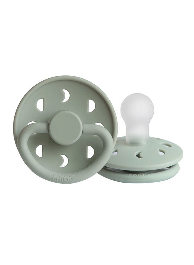 FRIGG Pack Of 1 Moon Phase Silicone Baby Pacifier 0-6M Sage - Size 1