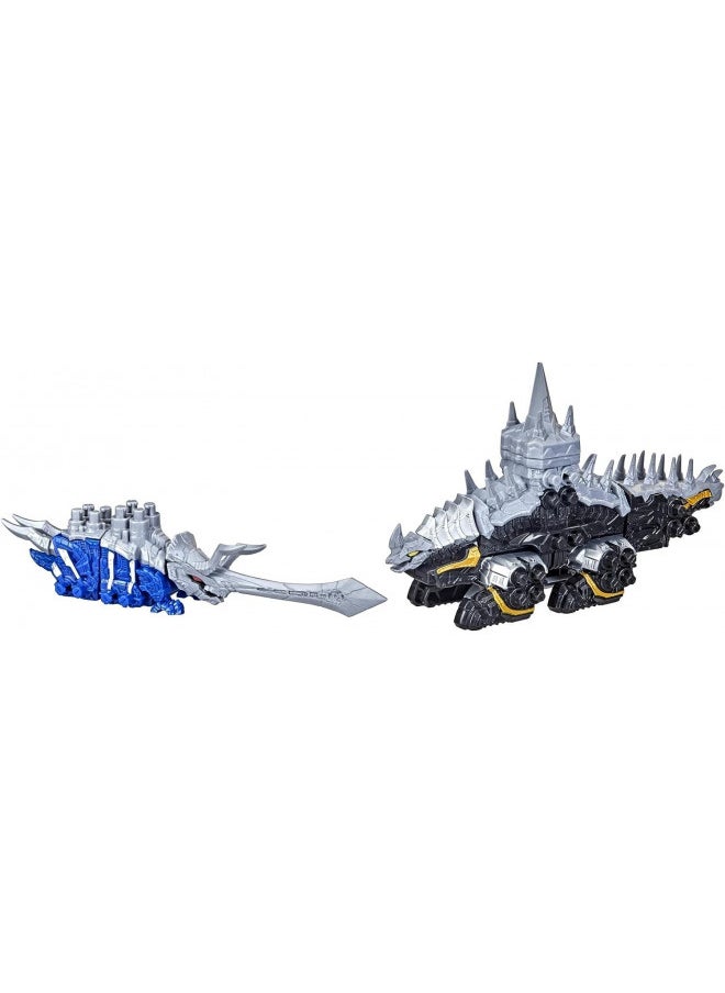 POWER RANGERS Power Rangers Dino Fury Blue Tricera Blade and Black Stego Spike Zord Toys for Kids Ages 4 and Up Zord Link Mix-and-Match Custom Build System  - Image 4