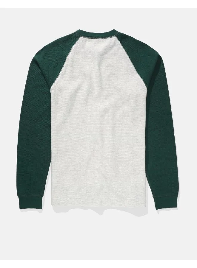 American Eagle AE Long-Sleeve Raglan Thermal T-Shirt