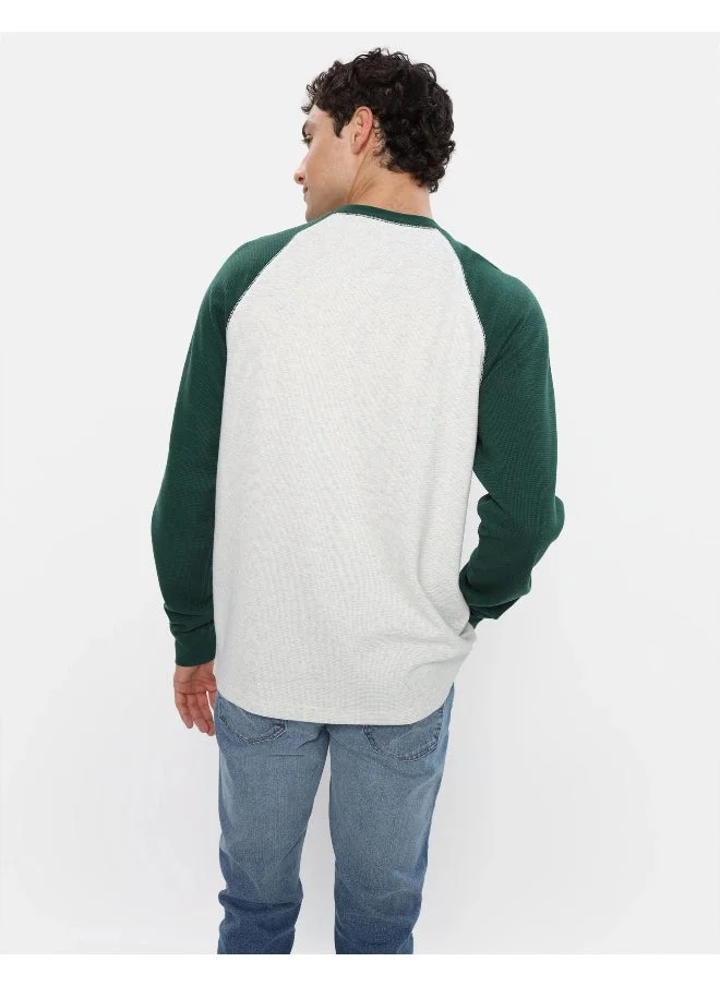 امريكان ايجل AE Long-Sleeve Raglan Thermal T-Shirt