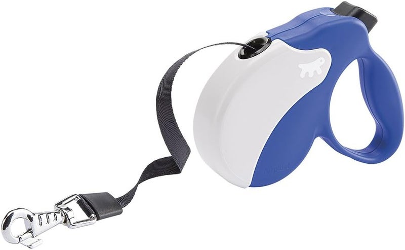 Ferplast Retractable Dog Lead AMIGO TAPE S, Extending tape, 5 m, Max 15 kg, Blue - Image 1