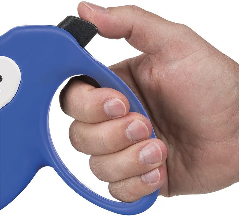Ferplast Retractable Dog Lead AMIGO TAPE S, Extending tape, 5 m, Max 15 kg, Blue - Image 4
