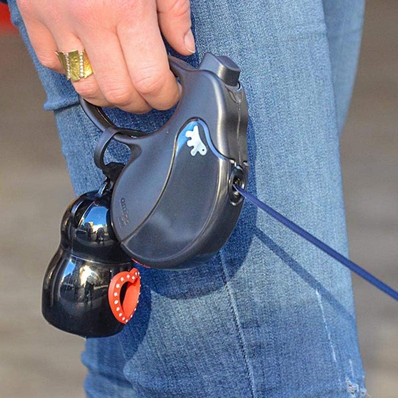 Ferplast Retractable Dog Lead AMIGO TAPE S, Extending tape, 5 m, Max 15 kg, Blue - Image 2