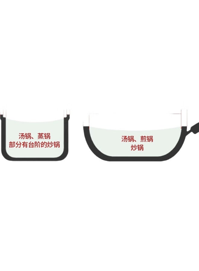 MAX COOK Maxcook Glass Soup Pot Lid, 304 Stainless Steel Rim, Wok Lid, Frying Pan Lid, Hot Pot Lid, 26Cm, Mcpj9623 - Image 1