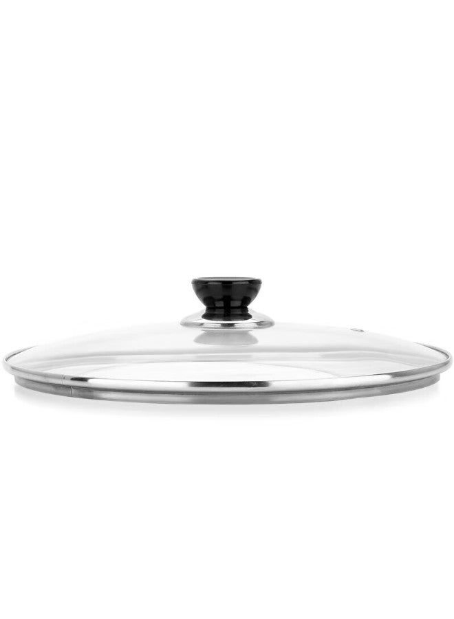 MAX COOK Maxcook Glass Soup Pot Lid, 304 Stainless Steel Rim, Wok Lid, Frying Pan Lid, Hot Pot Lid, 26cm, Mcpj9623 - Image 3