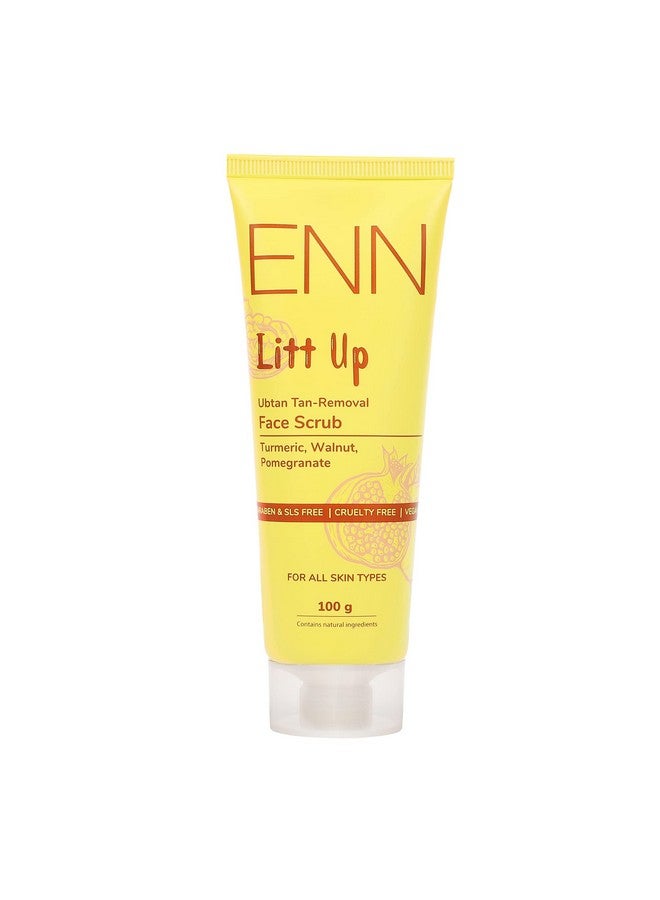 ENN Litt Up Ubtan Foaming Face Scrub For Tan Removal & Skin Brightening With Turmeric & Saffron For Glowing Skin 100Gm - Image 1
