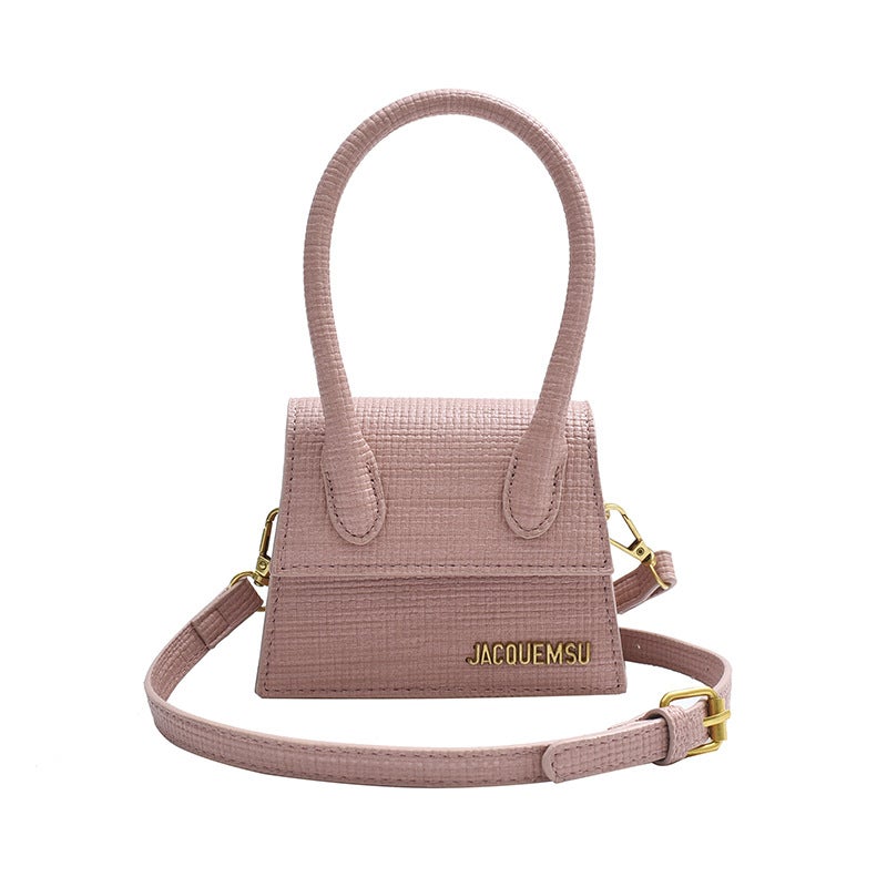 Letter Fashion Commuter Handbag 2024 Fashion Imitation Straw Shoulder Textural Crossbody Women'S Bag - Image 1