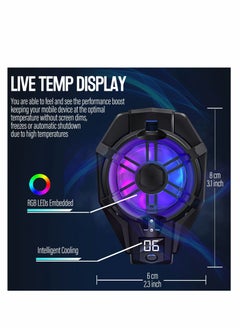 KASTWAVE Phone Cooler with Rechargeable Battery, Phone Cooling Fan for Gaming Fit All Types of iPhone Android Smartphones  - Image 5