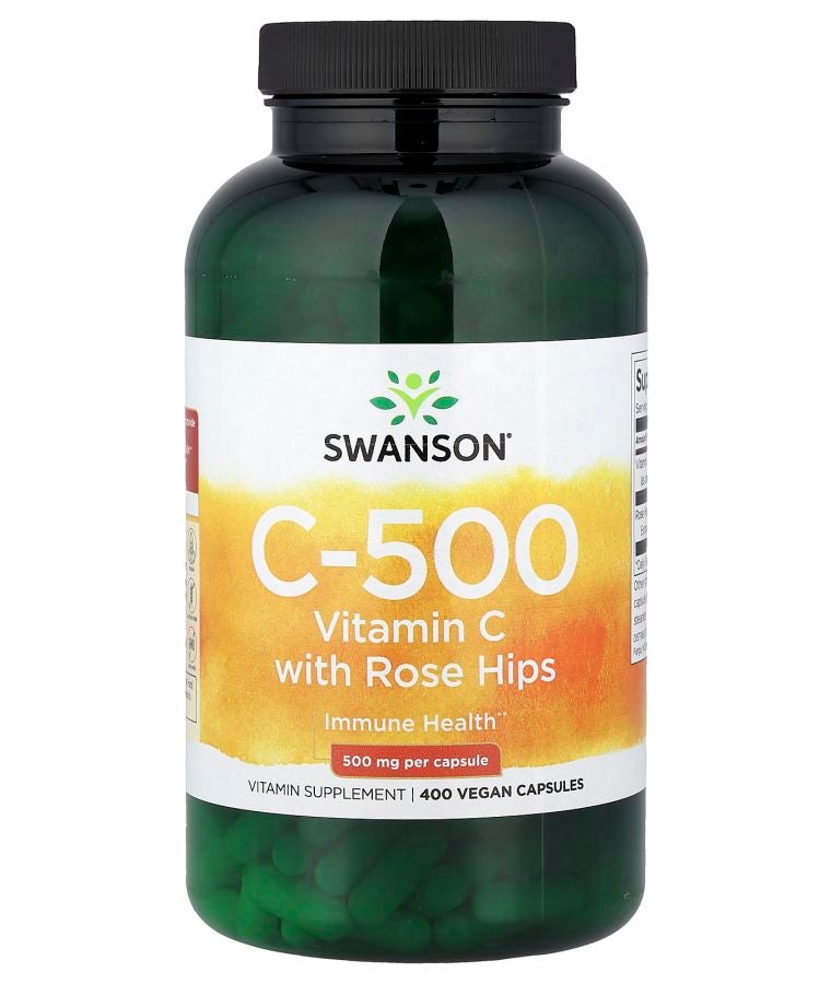 C-500 Vitamin C with Rose Hips 400 Vegan Capsules