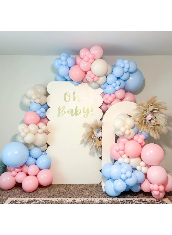 Pink Blue Balloon Garland Kit,121Pcs Gender Reveal Balloon Garland Arch Kit with Pink Blue Balloon for Gender Reveal Party Decoration,Boy or Girl Baby Shower,Birthday Party,Bridal Shower - Image 1