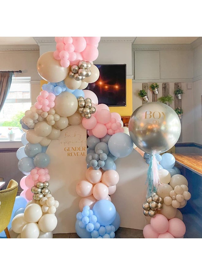 Pink Blue Balloon Garland Kit,121Pcs Gender Reveal Balloon Garland Arch Kit with Pink Blue Balloon for Gender Reveal Party Decoration,Boy or Girl Baby Shower,Birthday Party,Bridal Shower - Image 5