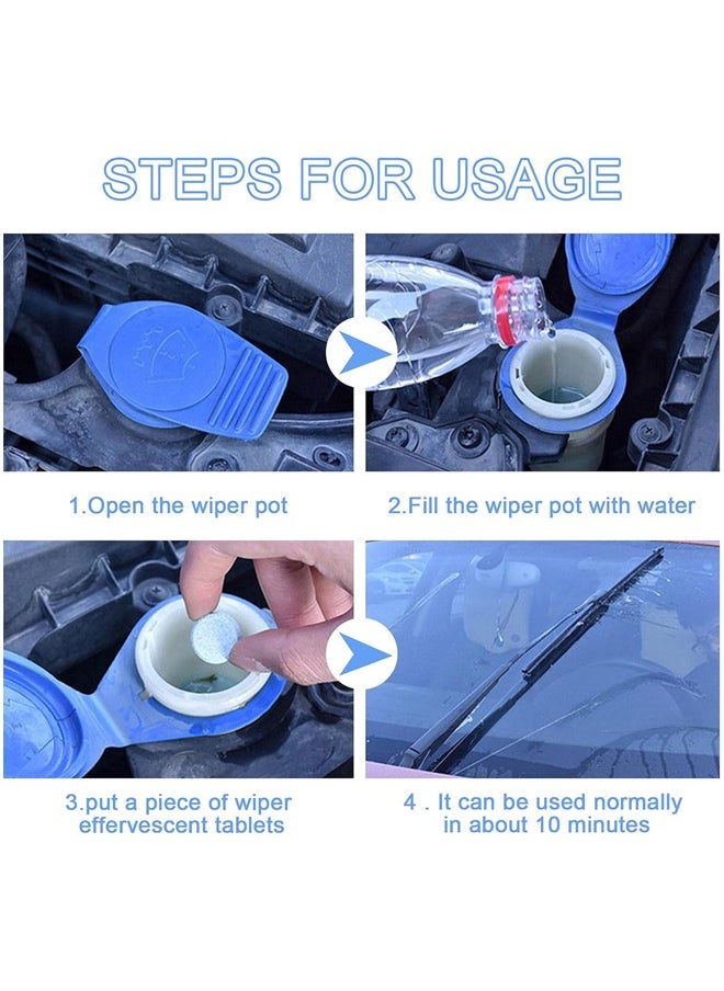 ZCM-HAPPY 50 Pieces Car Windshield Glass Concentrated Washer Tablets Solid Effervescent Wiper Cleaning for Kitchen Window  - Image 5