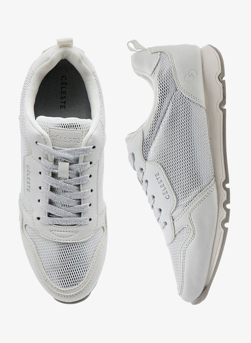 سيليست سنيكرز نسائي بتفاصيل شعار وإغلاق برباط - Image 3