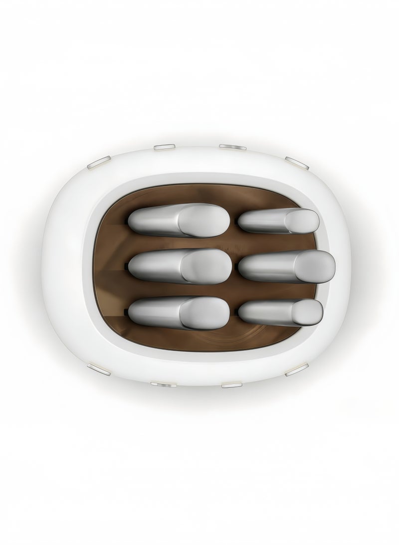 سميج مجموعة كتلة سكين بيضاء من الفولاذ المقاوم للصدأ Smeg - Image 3