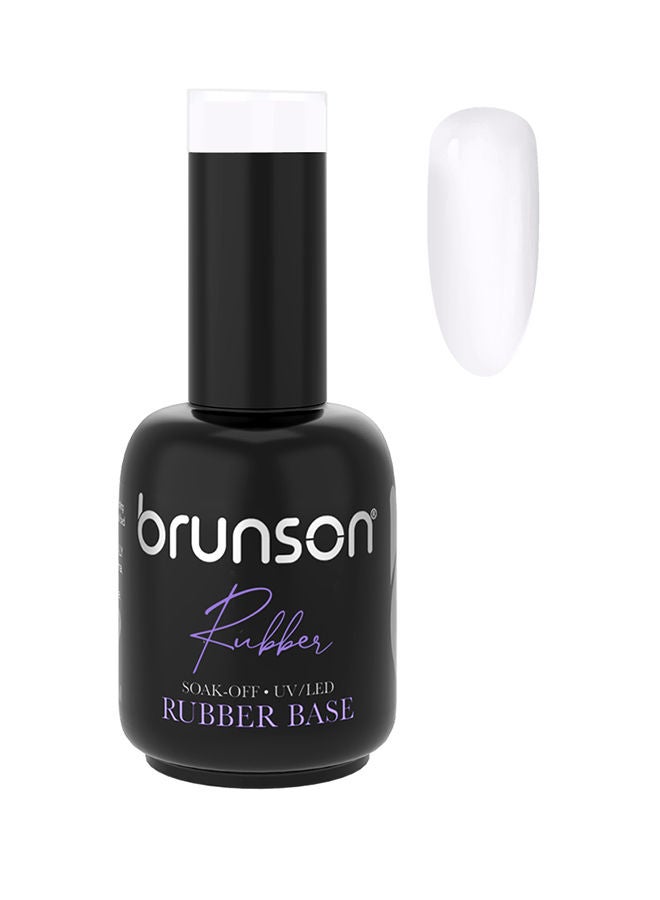 brunson Rubber Base Gel Nail Polish Long Lasting Gel Polish Base for Chip-Free Shine Strengthens French Manicure Rubber Base Coat UV/LED Rubber Gel Soak Off Hard Gel Polish for Nail Extension Gel 18ml  BRB06